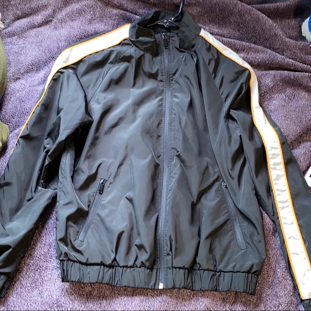 forever 21 windbreaker black jacket
